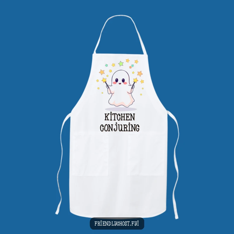 Funny Ghost Juggling Apron: Kitchen Spooky Fun, Hilarious Cooking Gift