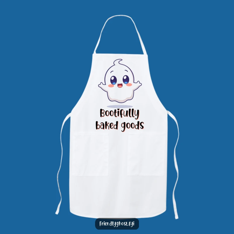 Funny Surprised Ghost Jump Apron: Cook Up Laughs in the Kitchen Hilariously