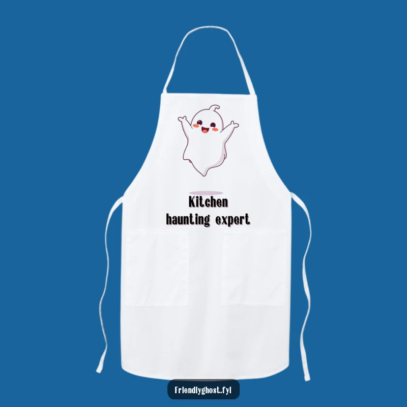 Funny Ghost Somesault Apron - Spooky Kitchen Fun Gift