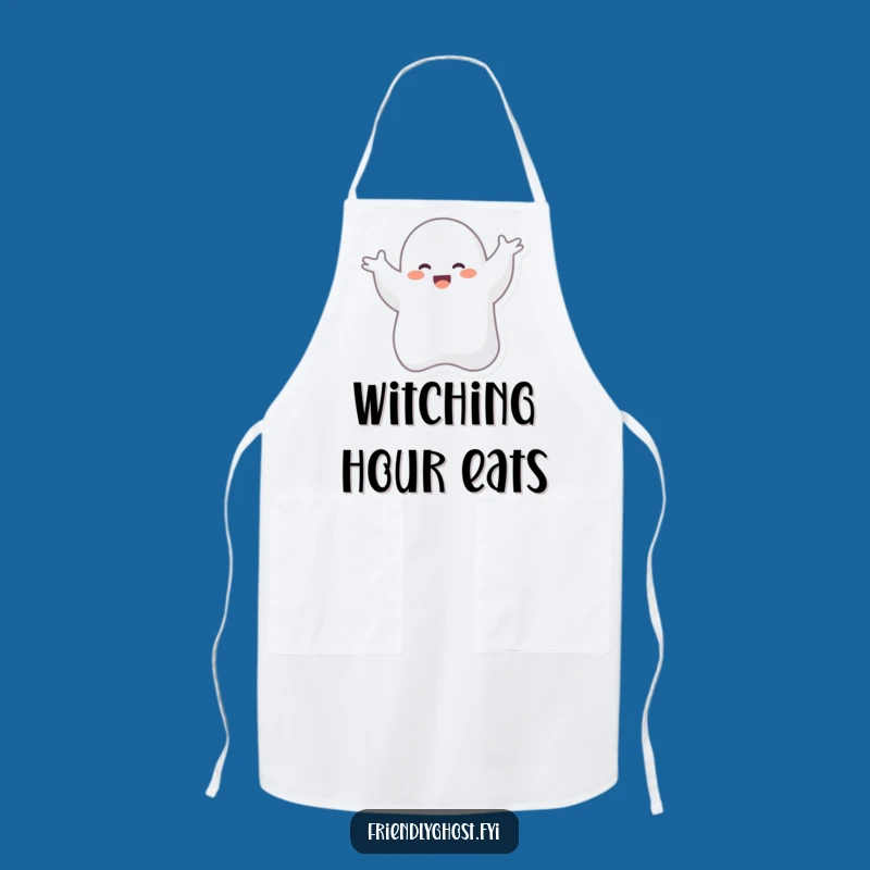 Funny Giggling Ghost Silly Dance Apron - Chef's Hilarious Kitchen Companion Gift