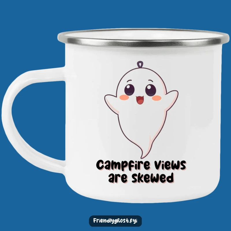 Funny Upside Down Ghost Camping Mug: Adventure-Ready Coffee Laughs