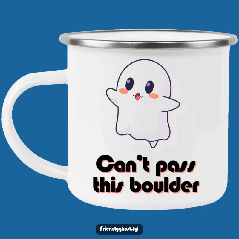 Funny Surprised Ghost Wall Camping Mug - Hilarious Companion for Oops Moments