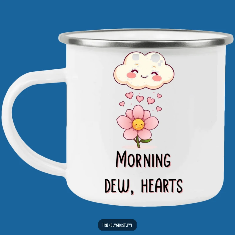 Funny Cloud Hearts Camping Mug: Outdoor Happy Weather, Hilarious Camp Companion