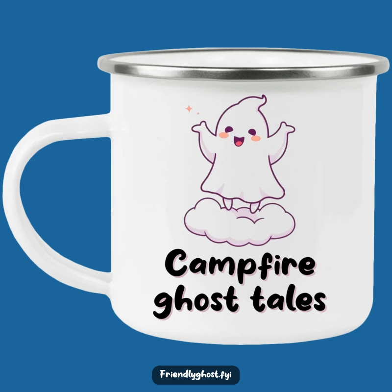 Funny Ghost Jigging Camping Mug: Enjoy Drinks with Spooky Cheer