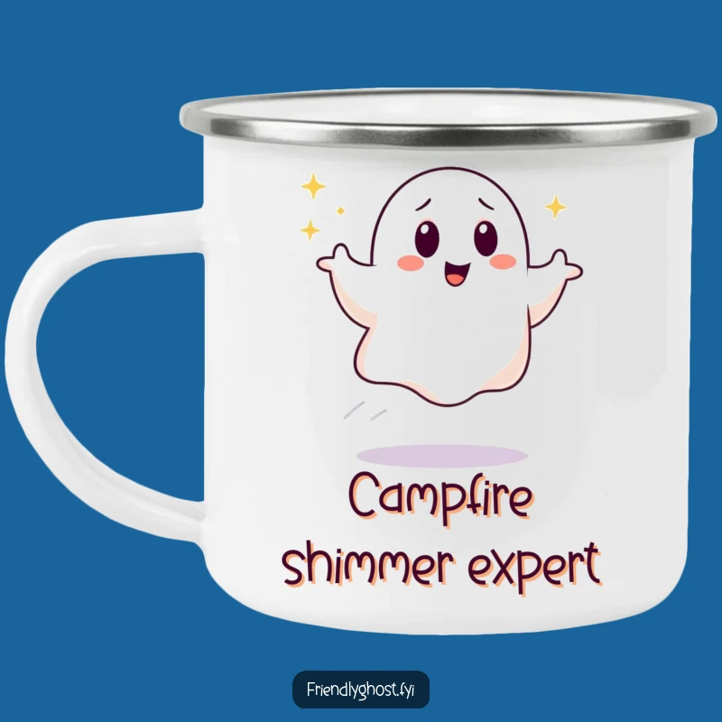 Funny Giggling Ghost Camping Mug: Trailside Sparkle, Rugged Funny Gift