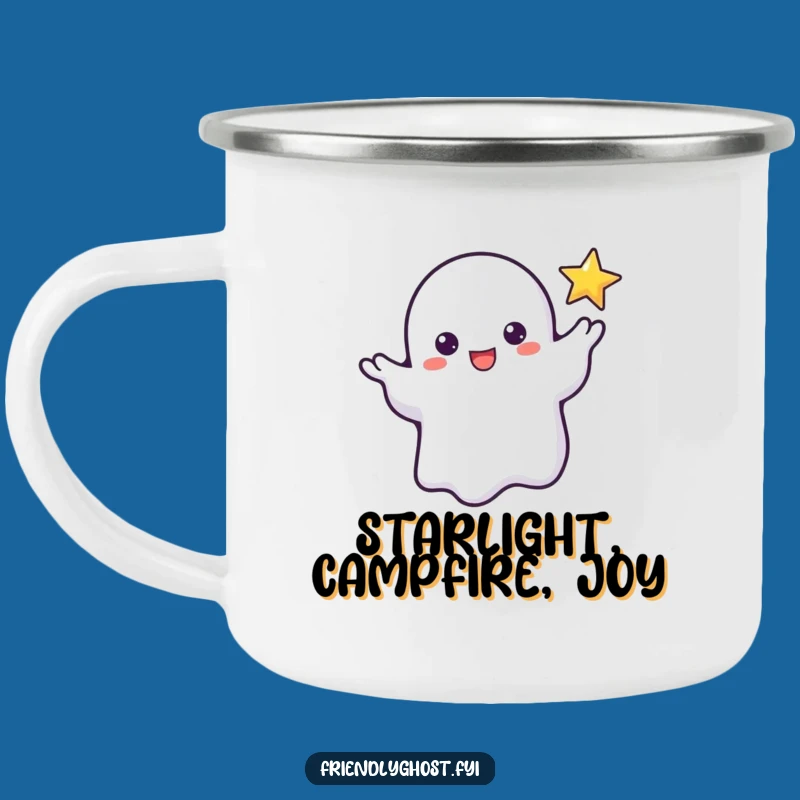 Funny Ghost Star Reach Camping Mug: Adventure with a Touch of Magic