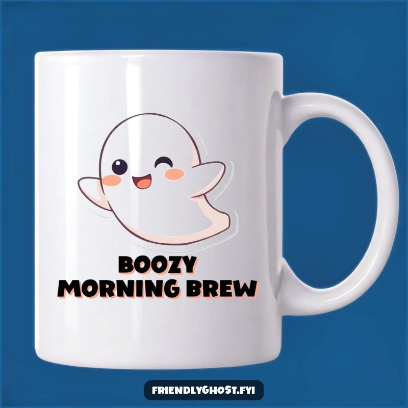 Funny Ghostly Zoom Mug: Playful Character's Spooky Speed Perfect Funny Gift