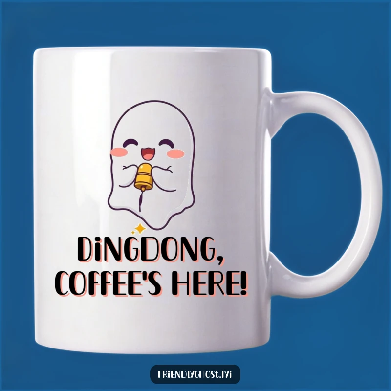 Funny Ghost Bell Ringer Mug: Delighted Haunting Gift for Joyful Mornings