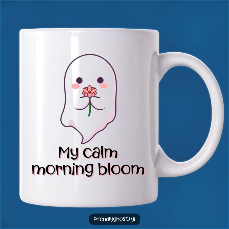 Funny Gentle Ghost Flower Mug: Peaceful Spirit, Perfect Funny Gift