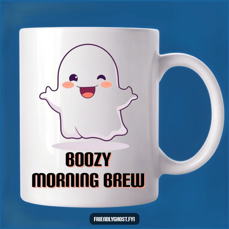 Funny Ghost Booing Mug - Happy Spooky Surprise Gift for a Laugh