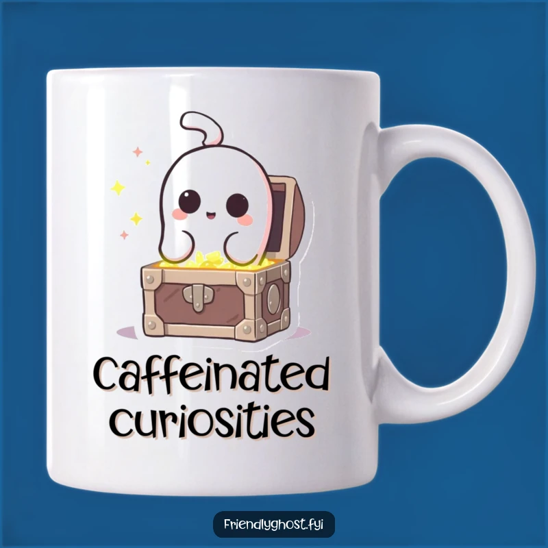 Funny Ghost Treasure Mug: Hilarious Curiosity and Riches Gift!