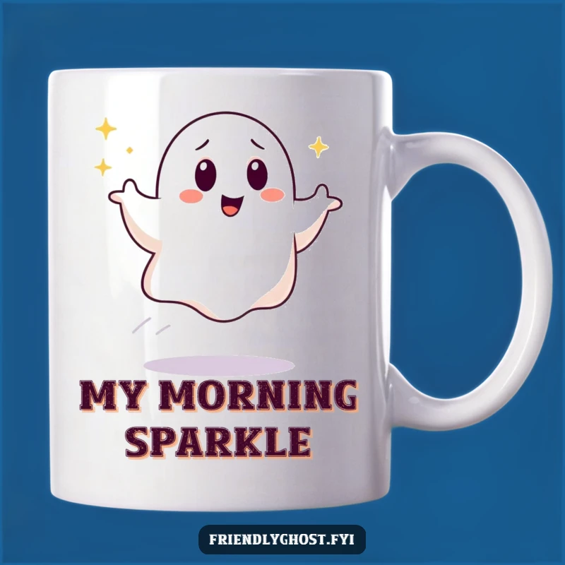 Funny Giggling Ghost Mug: Bouncing Sparkle, Perfect Funny Gift