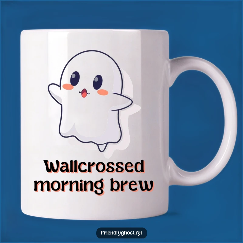 Funny Surprised Ghost Wall Mug - Hilarious Oops Gift for Clumsy Friends