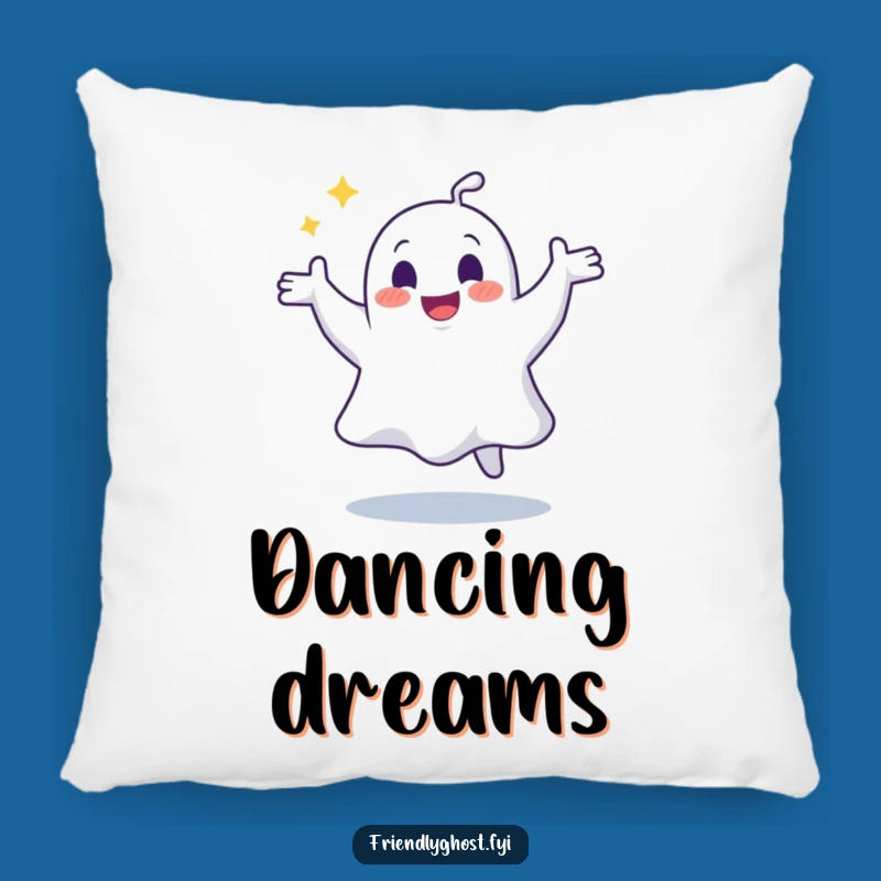 Soft Funny Joyful Ghost Dance Pillow: Snuggle Up with Spectral Moves