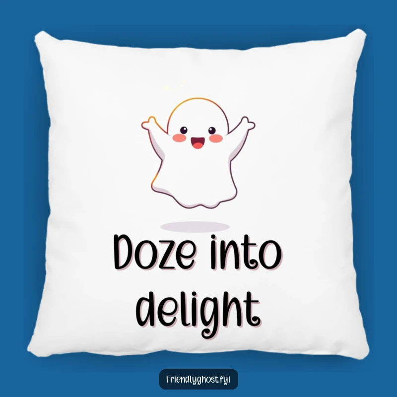 Funny Ghost Cartwheel Pillow: Snuggle Up with Spectral Fun!