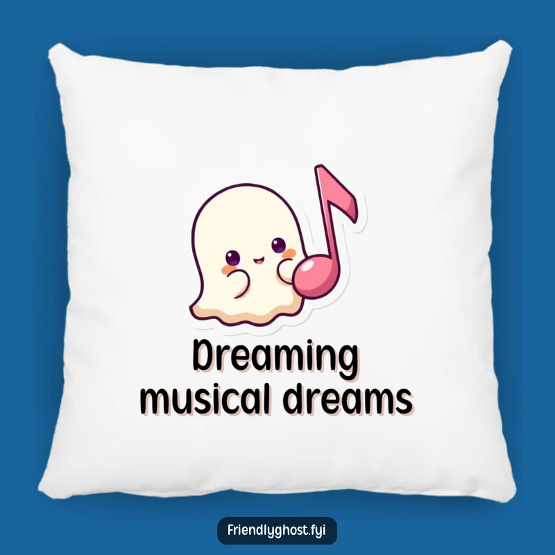 Funny Shy Ghost Music Pillow: Cozy Peeking Comfort, Gentle Decor
