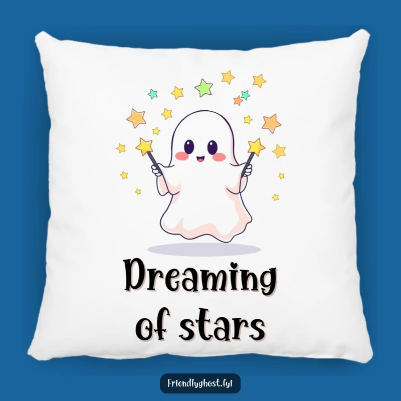 Funny Ghost Juggling Pillow: Cozy Spooky Accent, Hilarious Starry Decor