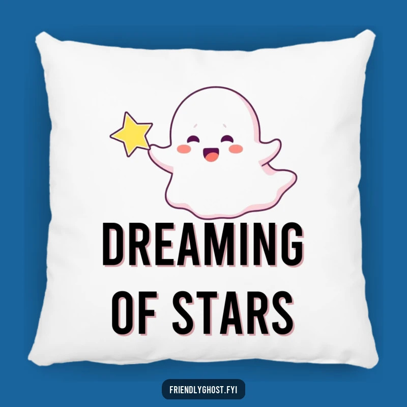 Funny Joyful Ghost Star Pillow - Cozy Accent for Dreamy Comfort