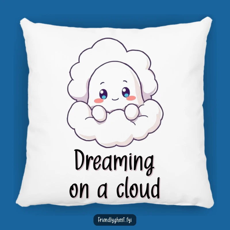 Funny Ghost Cloud Peek Pillow: Cozy Curious Companion, Adorable Funny Gift