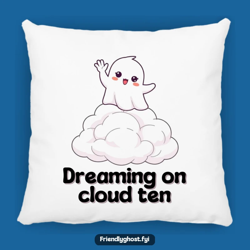 Funny Waving Ghost Cloud Pillow: Snuggle Up With Heavenly Comfort