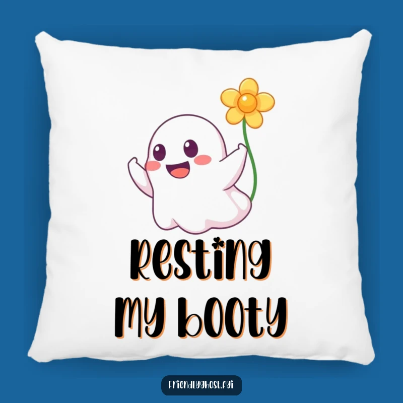 Funny Ghost Booping Flower Pillow - Soft & Cute Decorative Cushion Gift