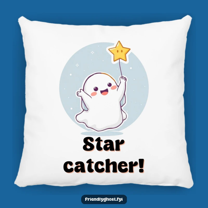 Funny Ghost Star Pillow: Cozy Celestial Comfort for Humorous Decor
