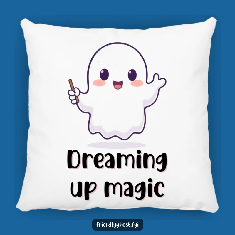Funny Ghost Waving Wand Pillow - Soft & Magical Decorative Cushion Gift