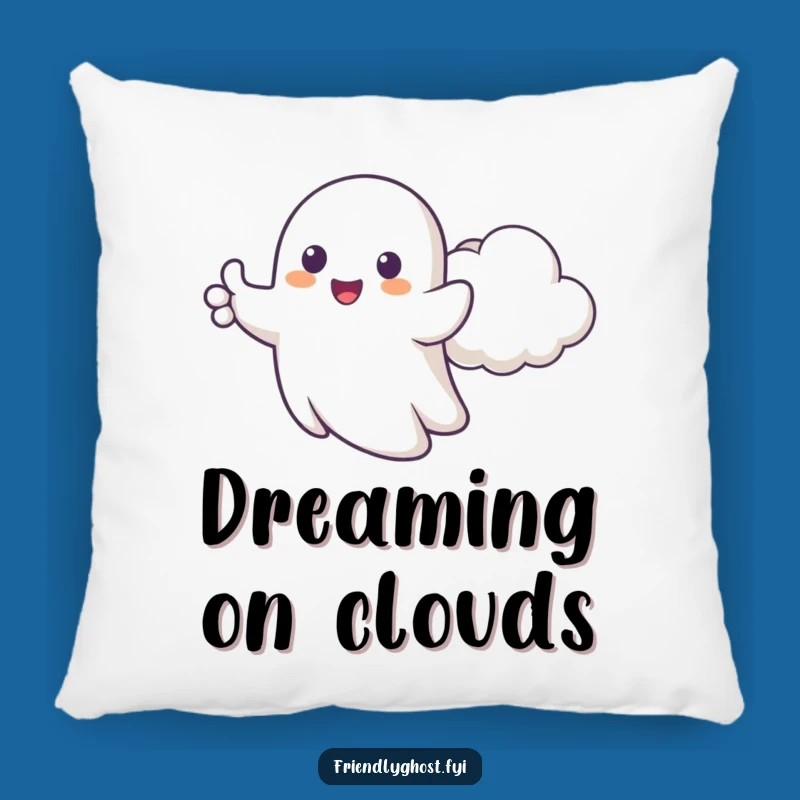 Funny Happy Ghost Pillow - Soft & Cheerful Decorative Cushion Gift