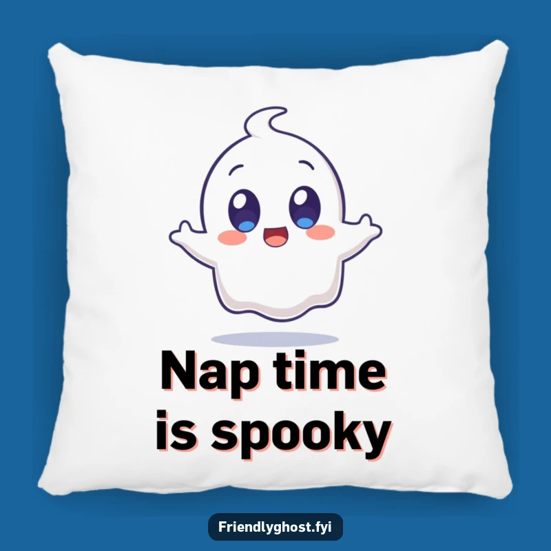 Funny Surprised Ghost Jump Pillow: Cuddle Up with This Hilarious Decorative Accent