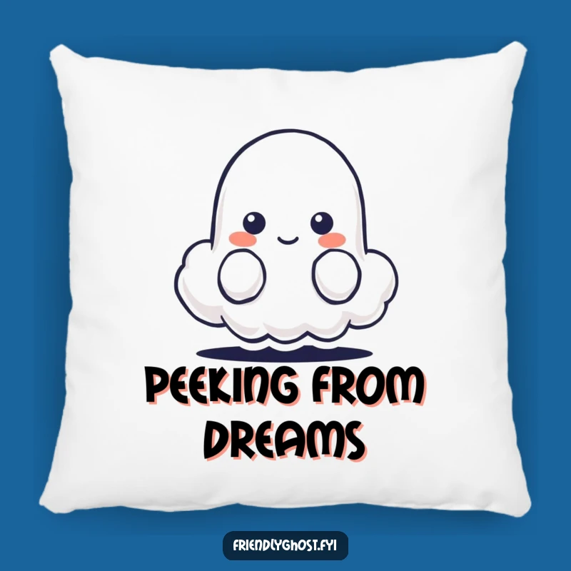Funny Shy Ghost Cloud Pillow - Cozy Comfort with Gentle Peek-a-Boo