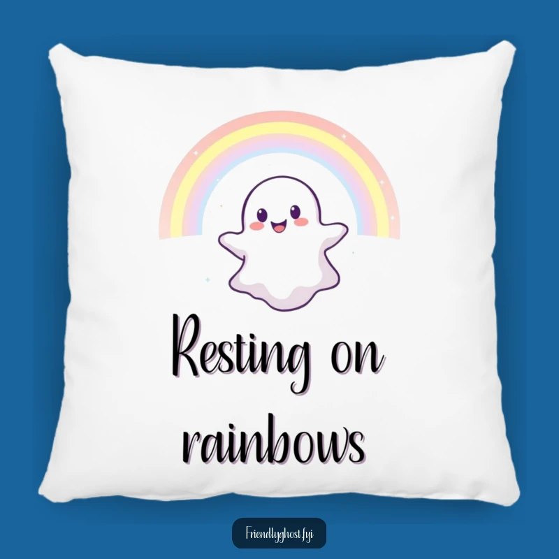 Funny Rainbow Ghost Pillow: Cozy Up with Magical Comfort!