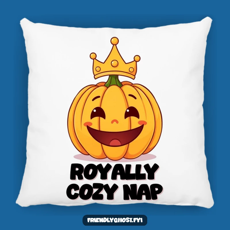 Funny Pumpkin Crown Pillow: Cozy Comfort with Spooky Halloween Smiles