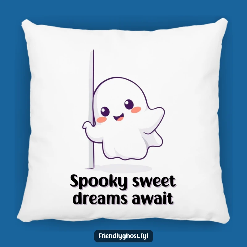 Funny Ghost Accent Pillow - Comfy & Charming Spooky Home Decor