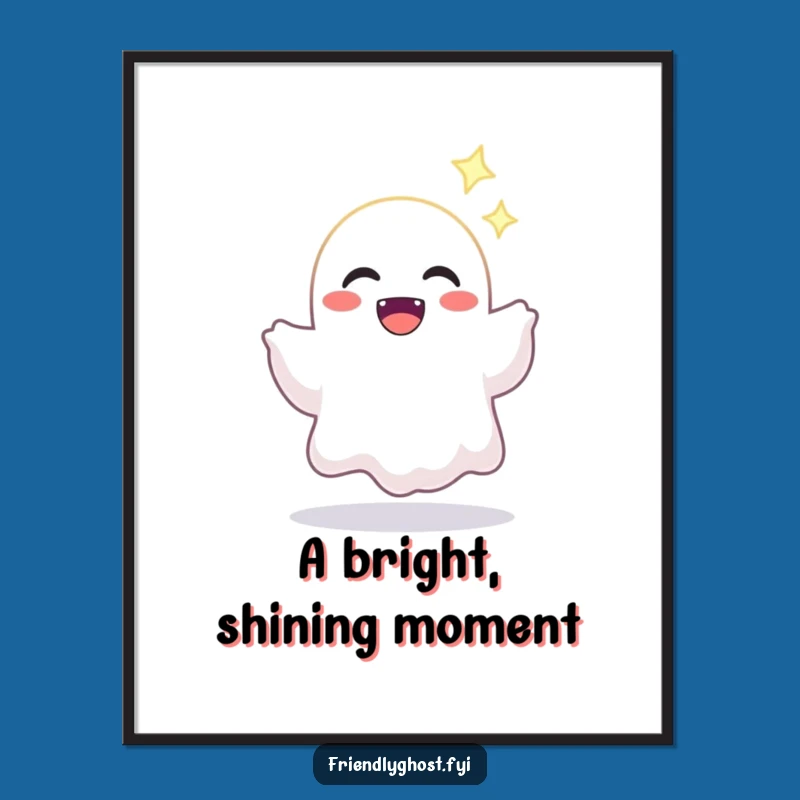 Funny Joyful Ghost Digital Art - Instant Inspirational Decor Gift