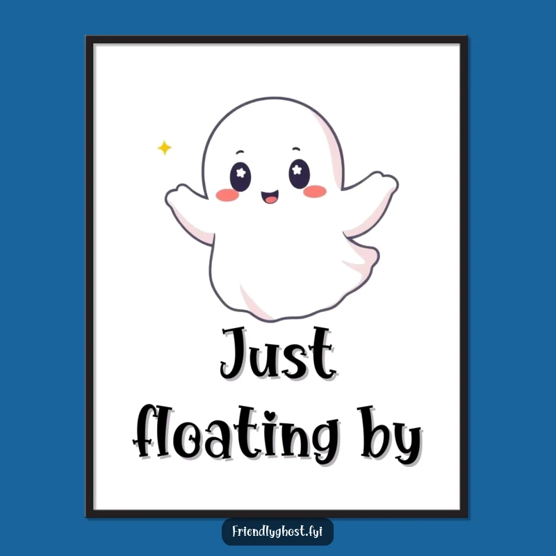 Funny Ghost Breeze Digital Art: Instant Whimsical Decor for Your Walls