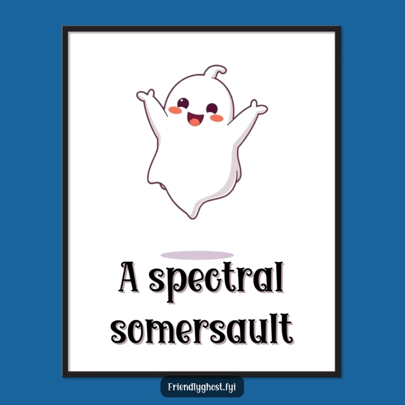 Funny Ghost Somesault Digital Art - Instant Joyful Spectral Decor