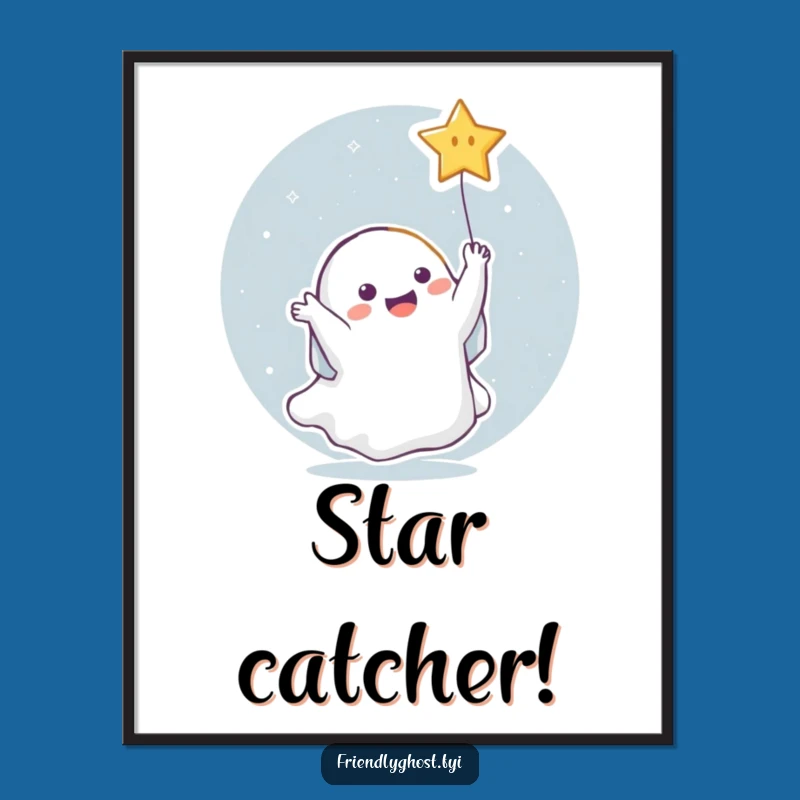 Funny Ghost Star Digital Art: Celestial Wonder for Instant Humorous Decor