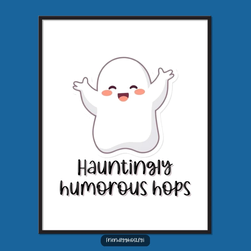 Funny Giggling Ghost Silly Dance Digital Print - Instant Hilarious Wall Art Gift