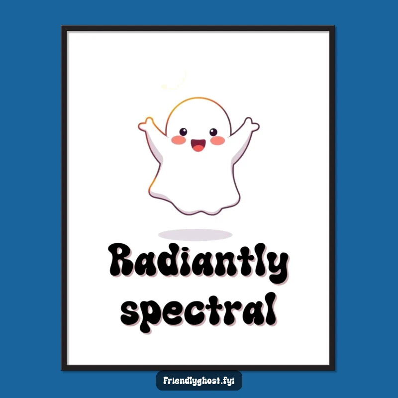 Funny Ghost Cartwheel Digital Art: Ethereal Whimsy for Instant Cheer!