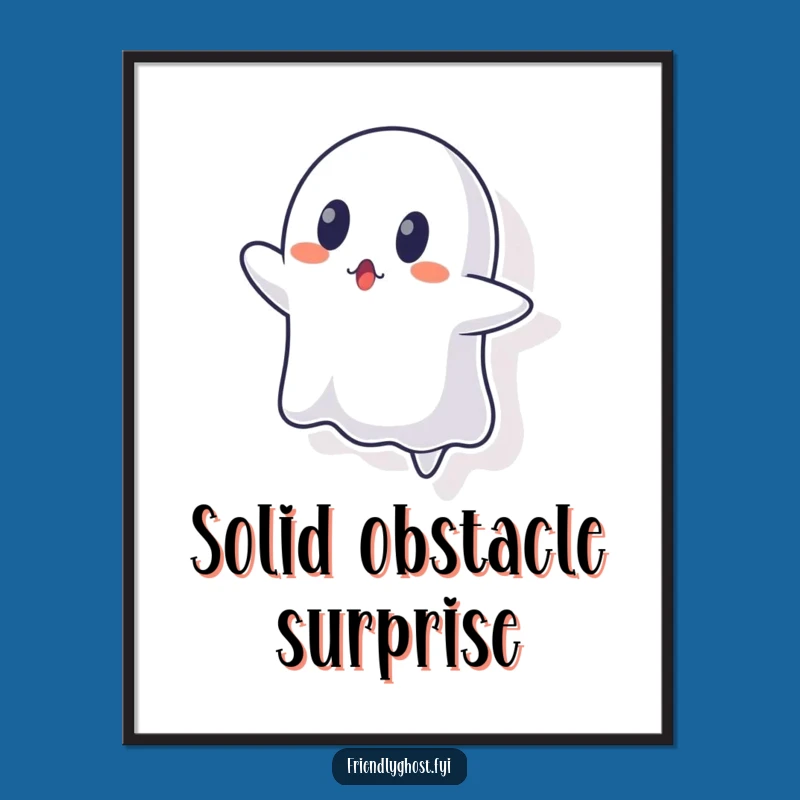 Funny Surprised Ghost Wall Digital Art - Hilarious Decor for Instant Download