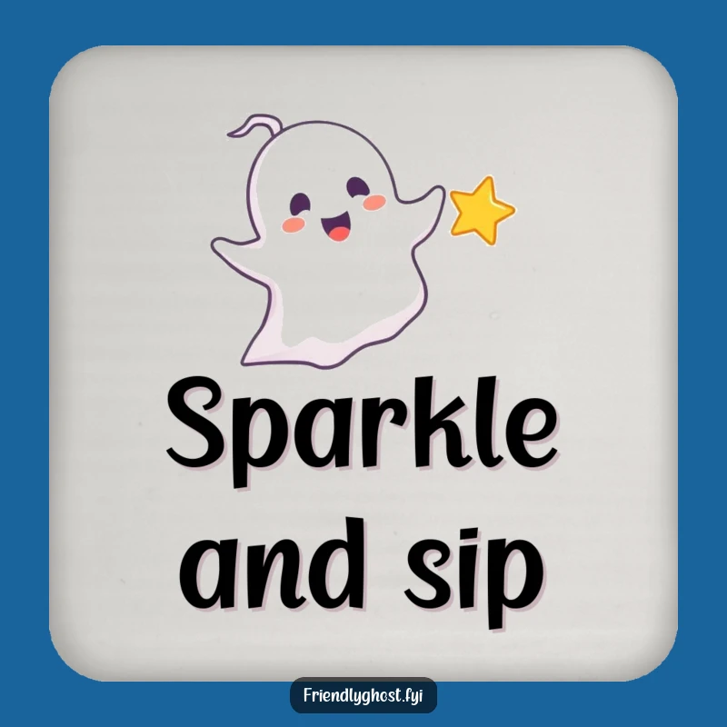 Funny Chasing Ghost Coaster: Delighted Protection, Whimsical Decor