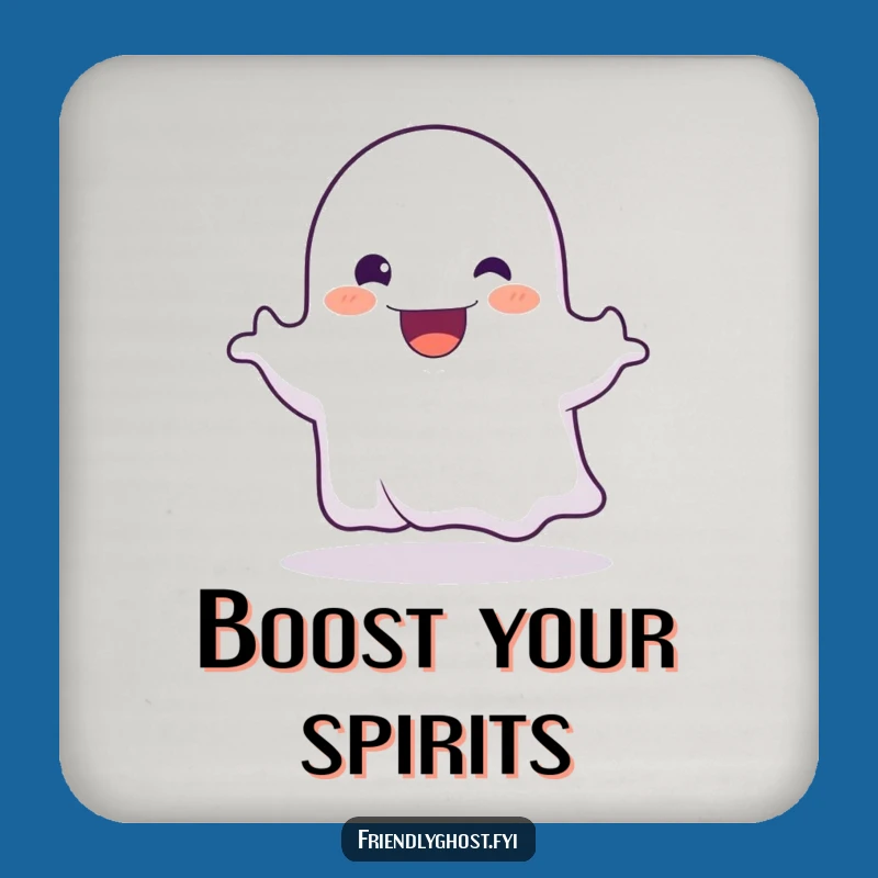 Funny Ghost Booing Coaster - Protect Surfaces with Spooky Fun Gift