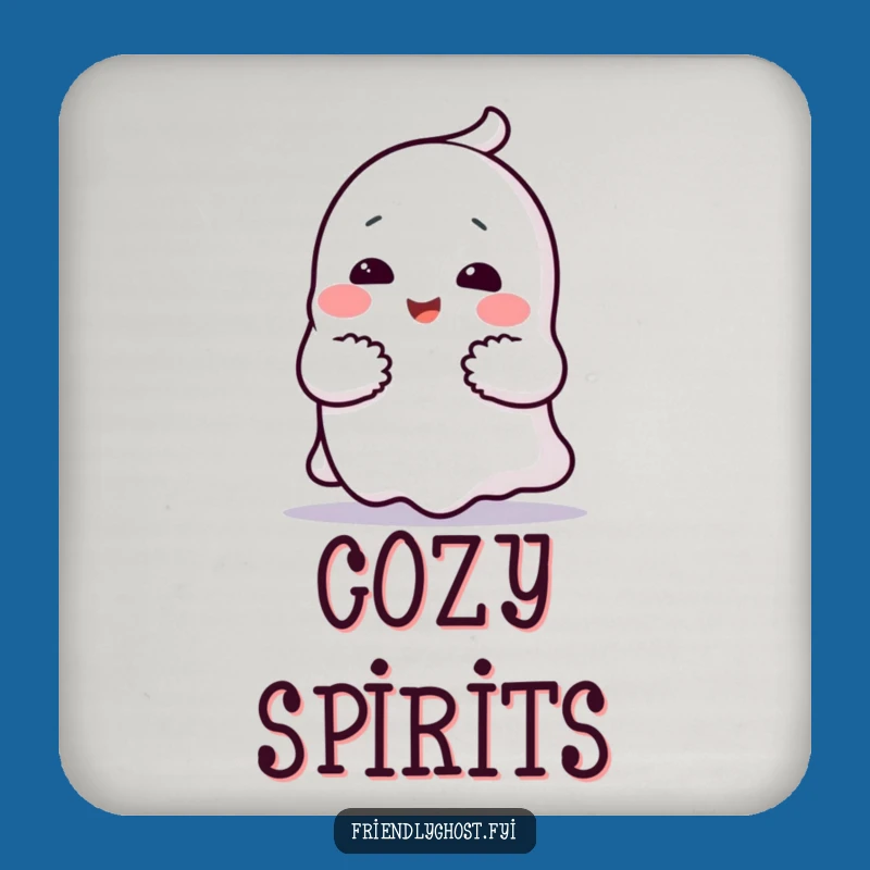 Funny Ghost Hug Coasters: Protect Surfaces with Spectral Comfort Gift