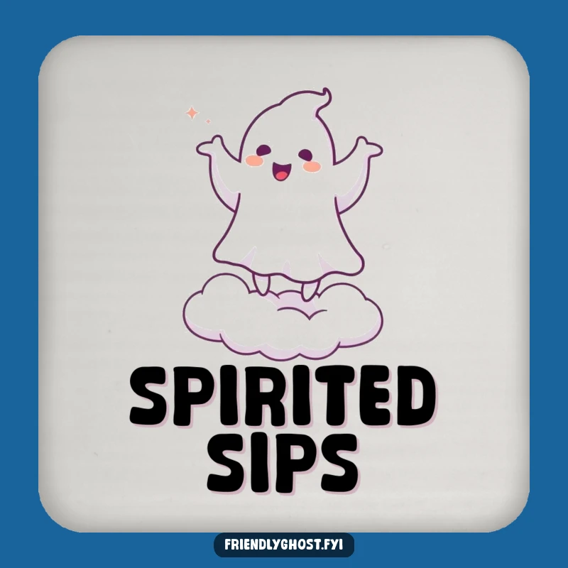 Funny Ghost Jigging Coaster: Protect Surfaces with Spooky Fun