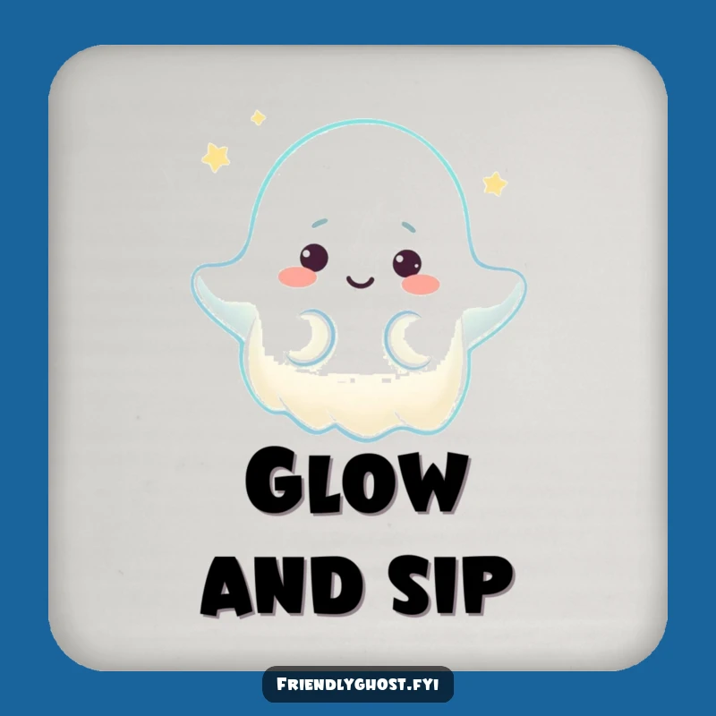 Funny Comforting Ghost Coaster - Protect Surfaces with Warm Glow