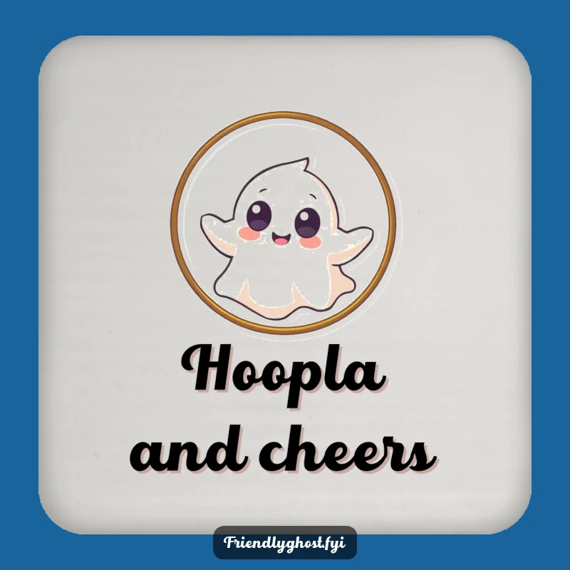 Funny Giggling Ghost Coaster Set - Protect Surfaces with Playfulness