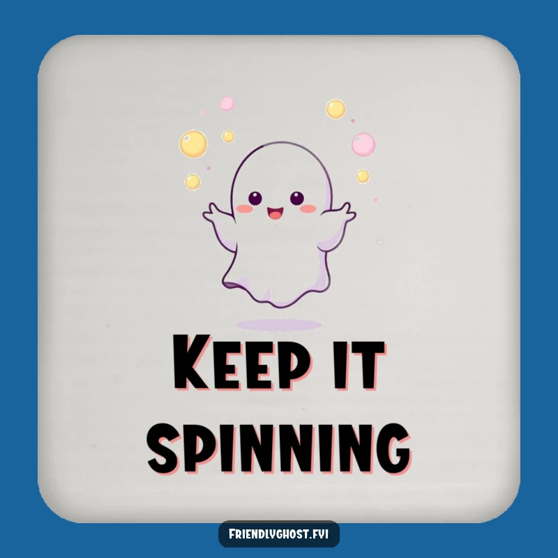 Funny Juggling Ghost Coasters: Protect Surfaces with Playful Flair Gift