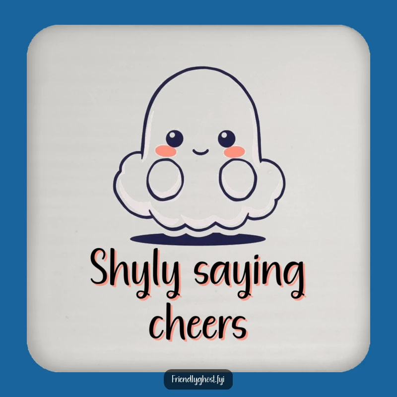 Funny Shy Ghost Cloud Coaster - Protect Surfaces with Gentle Charm Gift