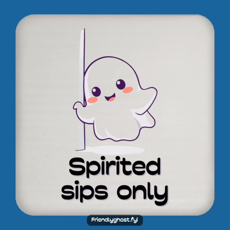 Funny Ghost Coaster Set - Charming Spooky Protection for Surfaces