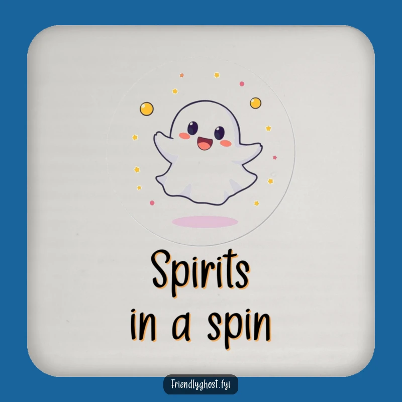 Funny Spinning Ghost Coaster: Protect Surfaces with Fun